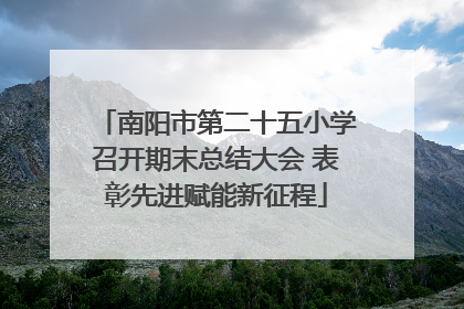 南阳市第二十五小学召开期末总结大会 表彰先进赋能新征程